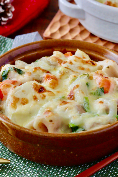 【うまだし×クリスマスレシピ③】うまだしで味が決まる♪冬野菜グラタン