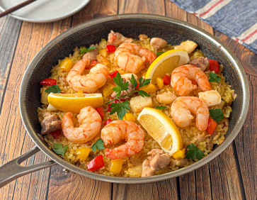 【お手軽パエリア】炊いたご飯で簡単♪旨みたっぷり◎