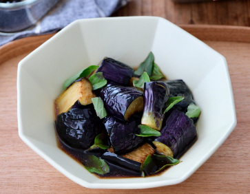 なすとバジルの揚げ浸し