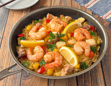 【お手軽パエリア】炊いたご飯で簡単♪旨みたっぷり◎