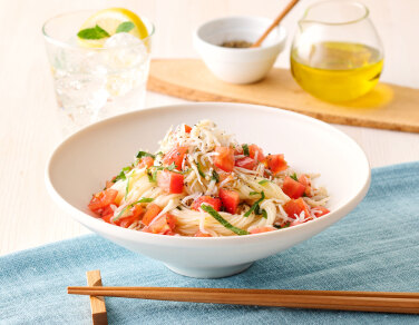 しらすとトマトのうまだし素麺